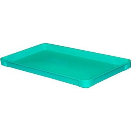 MFG TRAY Molded Fiberglass Toteline Stacking Tote 808108 - 22"L x 12"W x 1-1/4"H, Green 8081085113